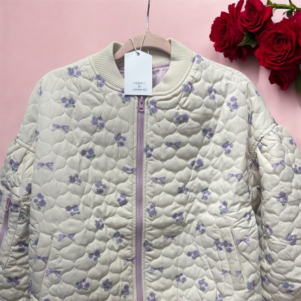 Very J-New In Floral Quilted Women's Jacket